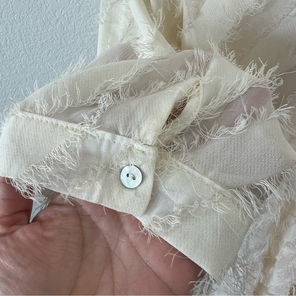 Anthropologie En Saison Textured Cream Dress Size Large - Picture 10 of 13